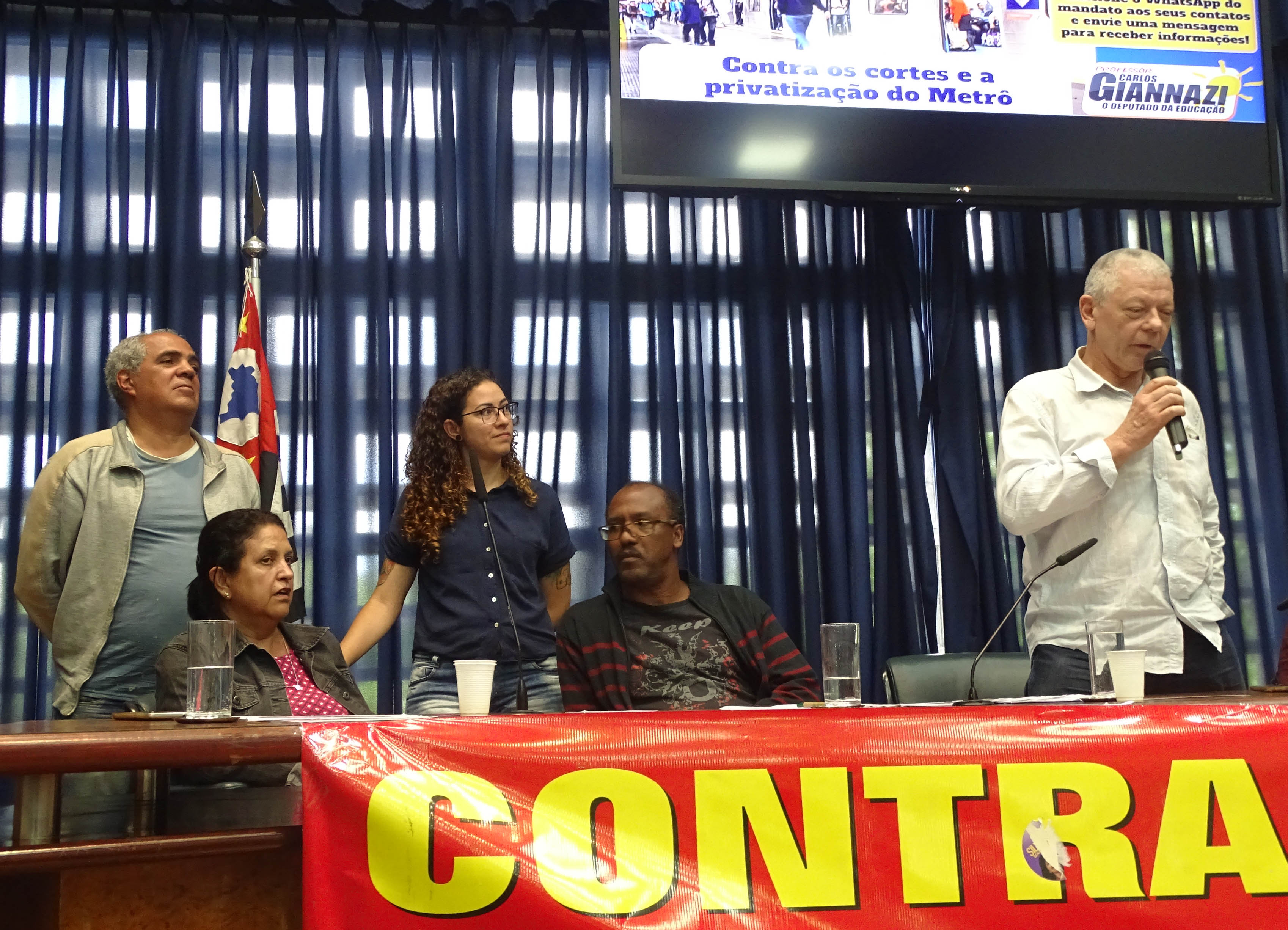 Representantes do Movimento Metrô Brasilândia Já!