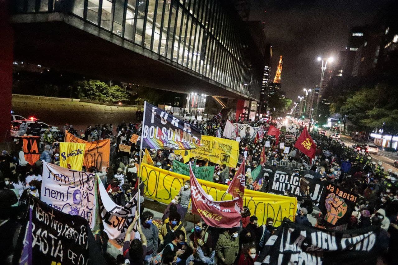 Manifestação na Av. Paulista.
Foto: @midaninja